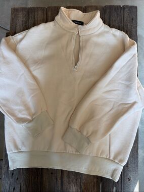 Automate Cream Quarter-Zip Pullover Sweatshirt
